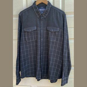 Mens Dark Gray and White Soft Cotton Shirt